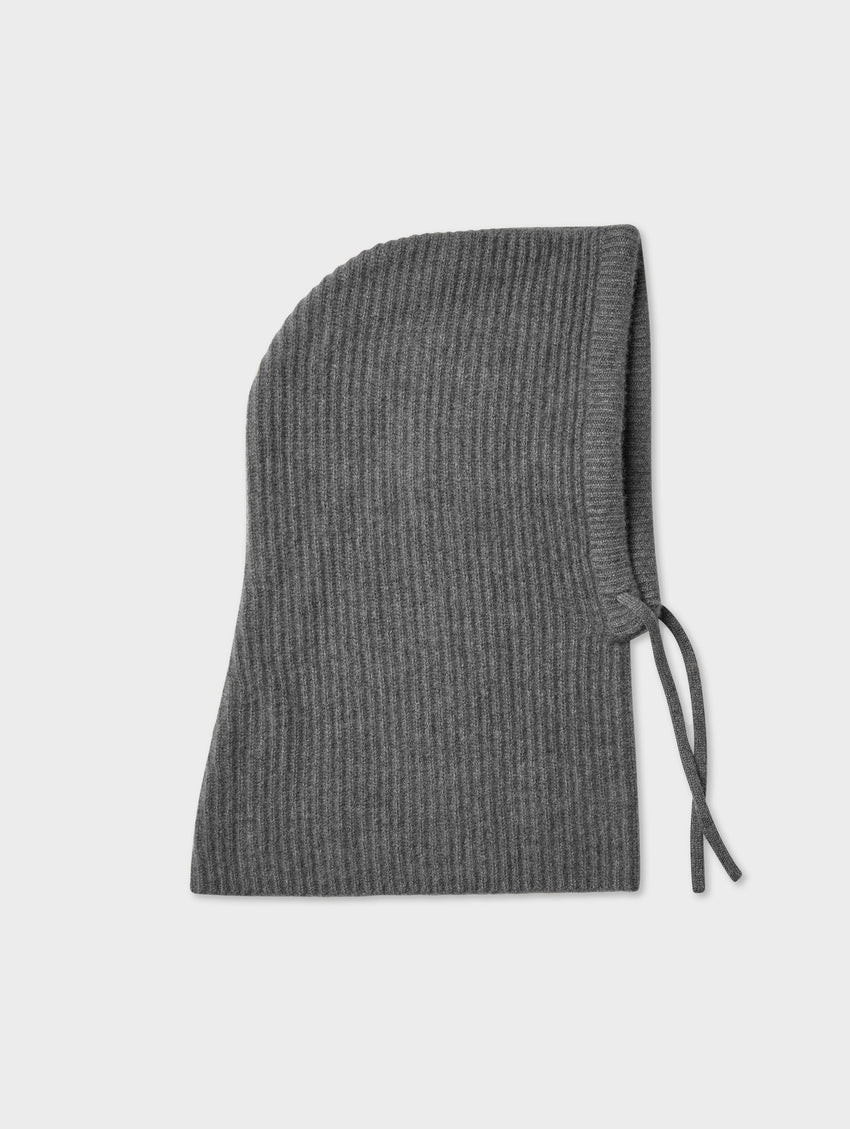 Cashmere Ribbed Balaclava | White and Warren