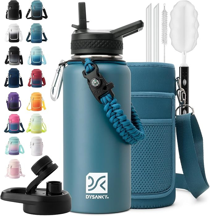 Insulated Water Bottle | Thickened Stainless Steel Vacuum Metal | Portable Sports Water Jug for G... | Amazon (US)