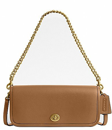 COACH The Coach Originals Dinky 1974 Gold Chain Strap Shoulder Bag - Honey Brown | Dillard's