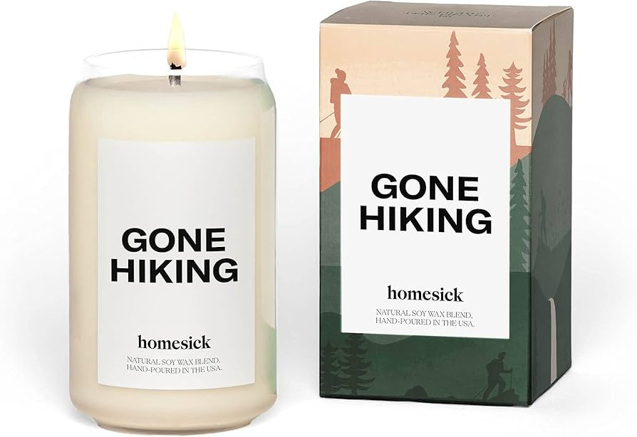 Amazon.com: Homesick Premium Scented Candle, Gone Hiking - Scents of Pine, Jasmine, Sandalwood, 1... | Amazon (US)