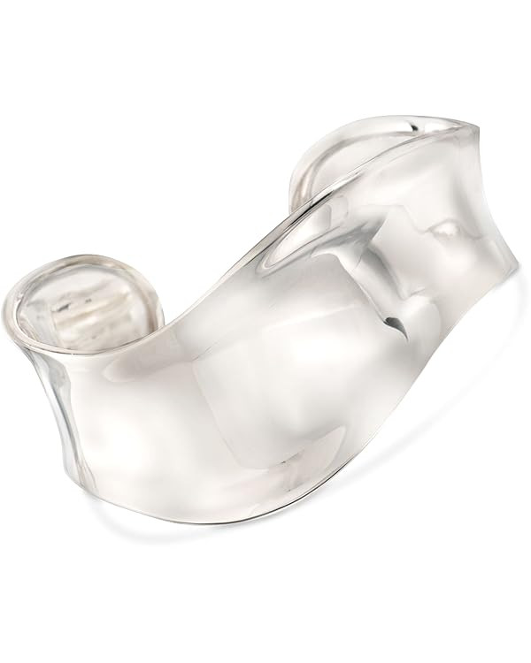 Ross-Simons Sterling Silver Free-Form Wave Cuff Bracelet | Amazon (US)