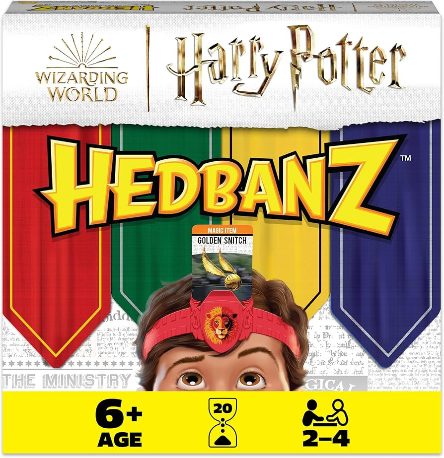 Hedbanz, Harry Potter Wizarding World 2022 Edition with New Cards Family Board Game Gift Toy Merc... | Amazon (US)