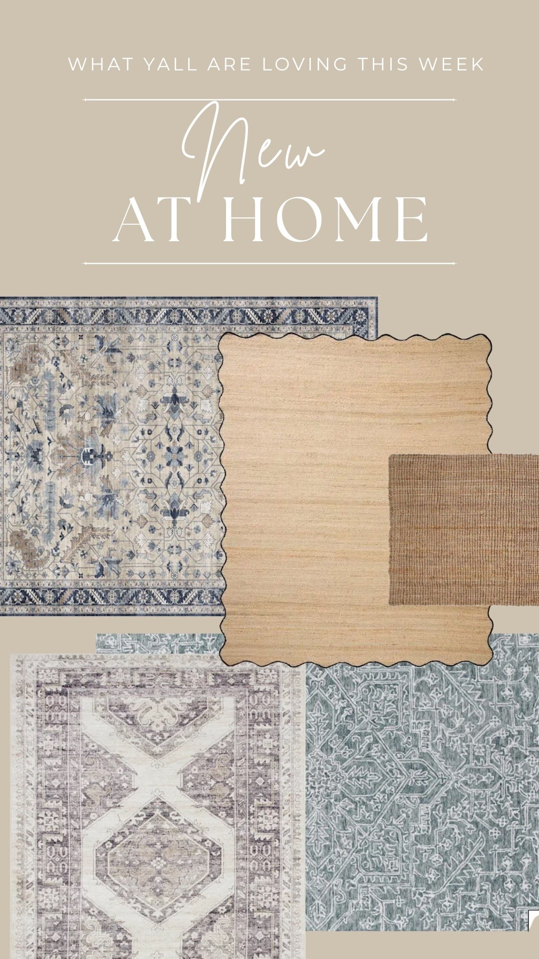 Ya’ll look at these fabulous rugs! I already have a few at home rugs because they are amazing without the harsh price tag. Sharing some of my other favs! 


Home finds, at home, home furniture, area rug, rugs, room inspo, home refresh, home interior

#LTKHome #LTKOver40 #LTKSeasonal