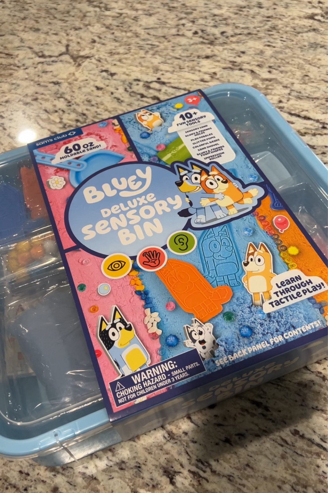 Bluey sensory bin! 💙🧡

#LTKFindsUnder50 #LTKFamily #LTKKids
