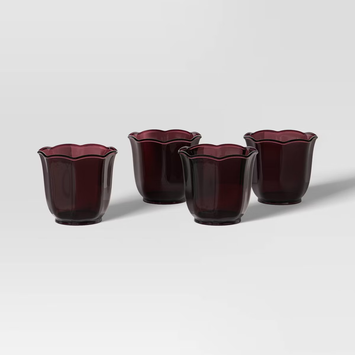 4pk 8.45oz Punch Cup Set Burgundy - Threshold™ | Target