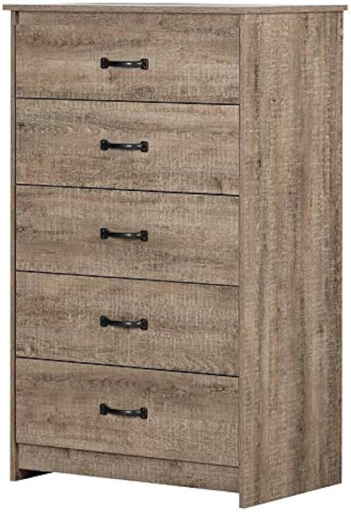 South Shore Tassio 5-Drawer Chest Weathered Oak | Amazon (US)