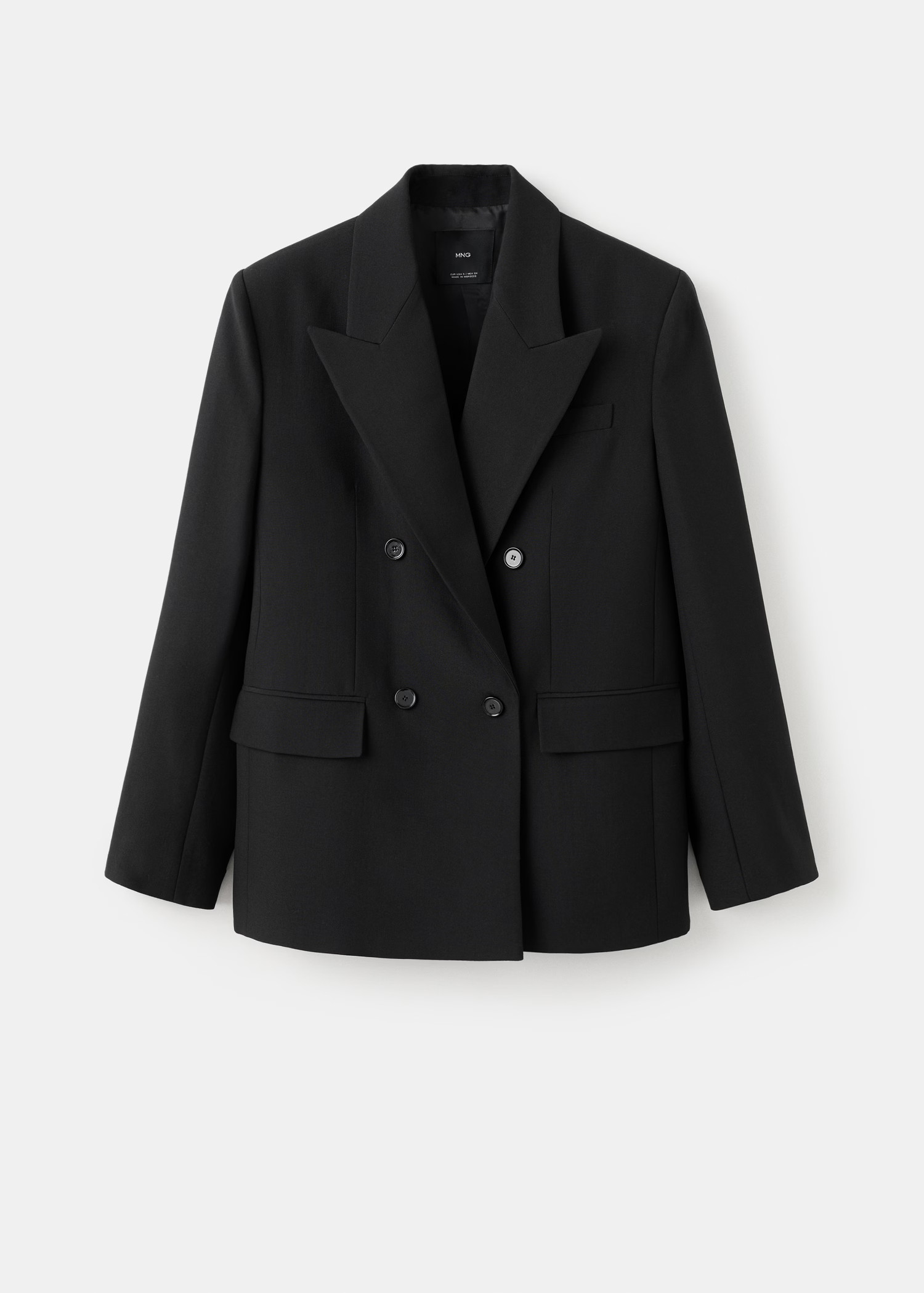 Double-breasted wool blend blazer | MANGO (UK)
