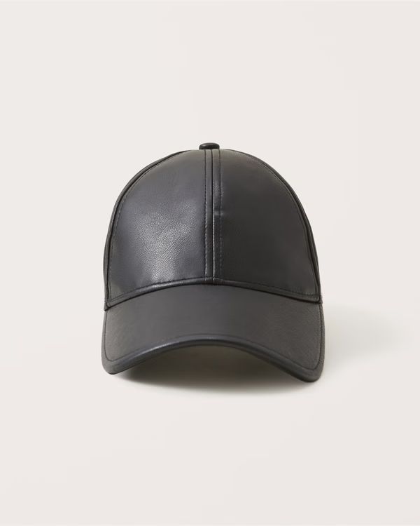 Women's Vegan Leather Baseball Hat | Women's Accessories | Abercrombie.com | Abercrombie & Fitch (US)