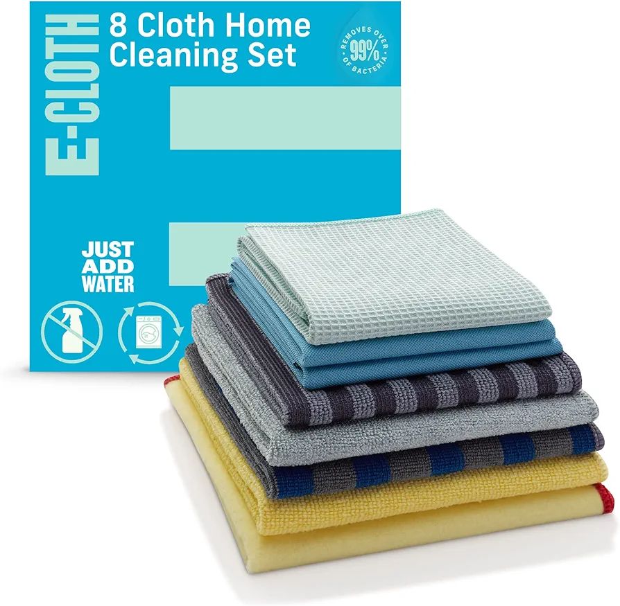 E-Cloth Home Cleaning Set with Microfiber Cleaning Cloths for Cars, Bathroom, Kitchen, & More - M... | Amazon (US)