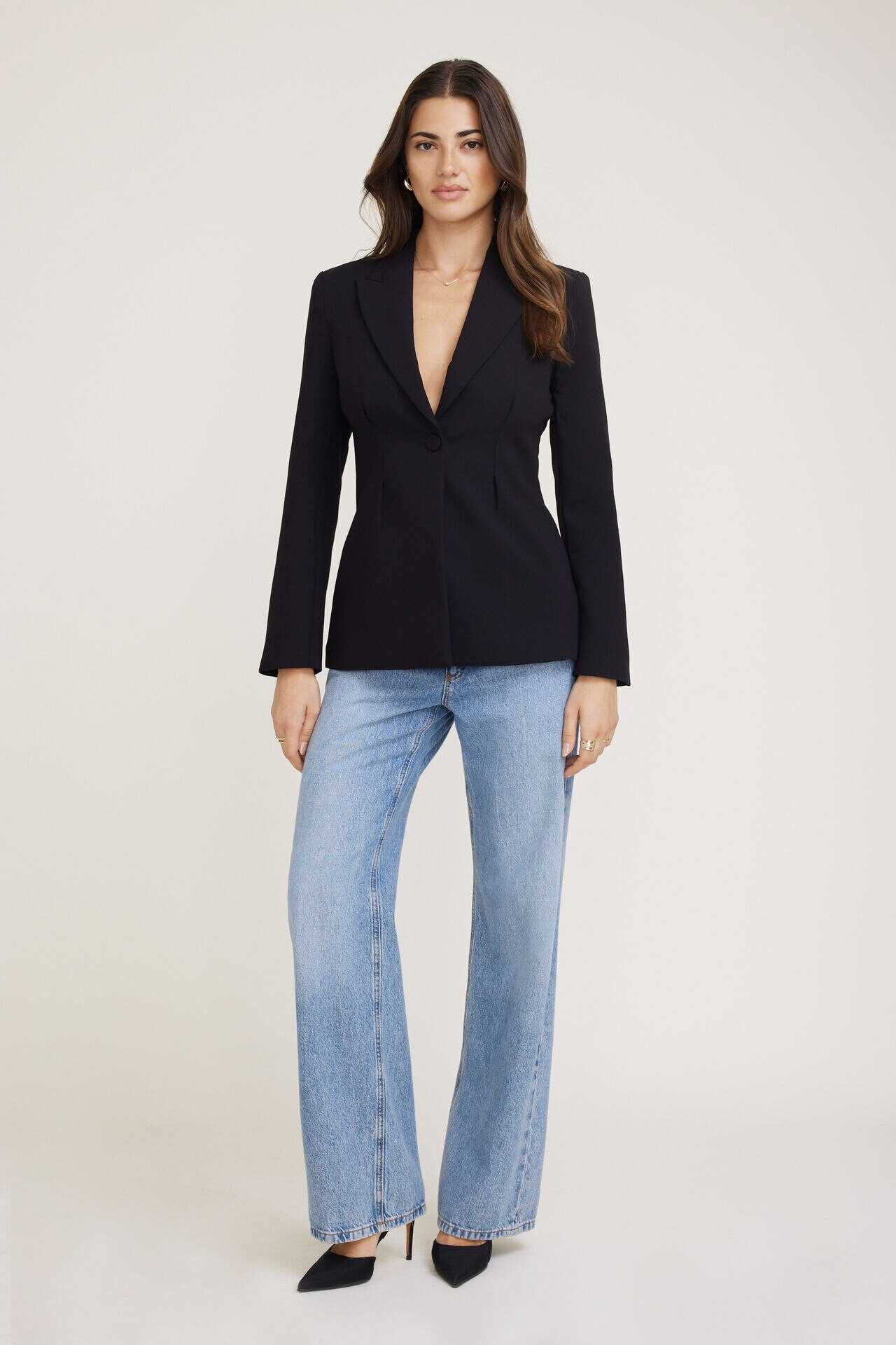Fitted Single Button Blazer | Dynamite Clothing