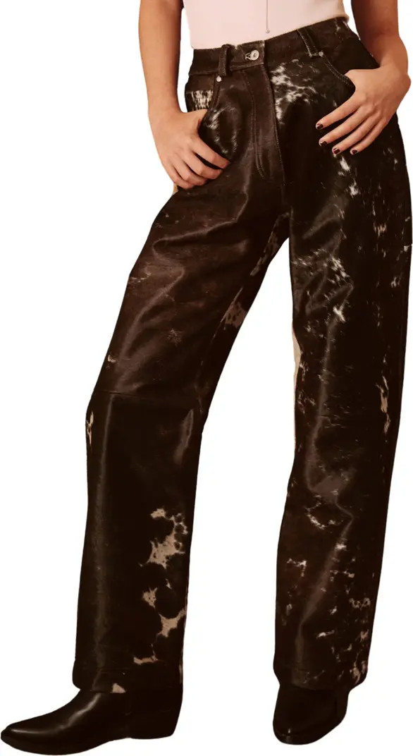 NASTY GAL Limited Cow Hide Leather Pants | Nordstrom | Nordstrom