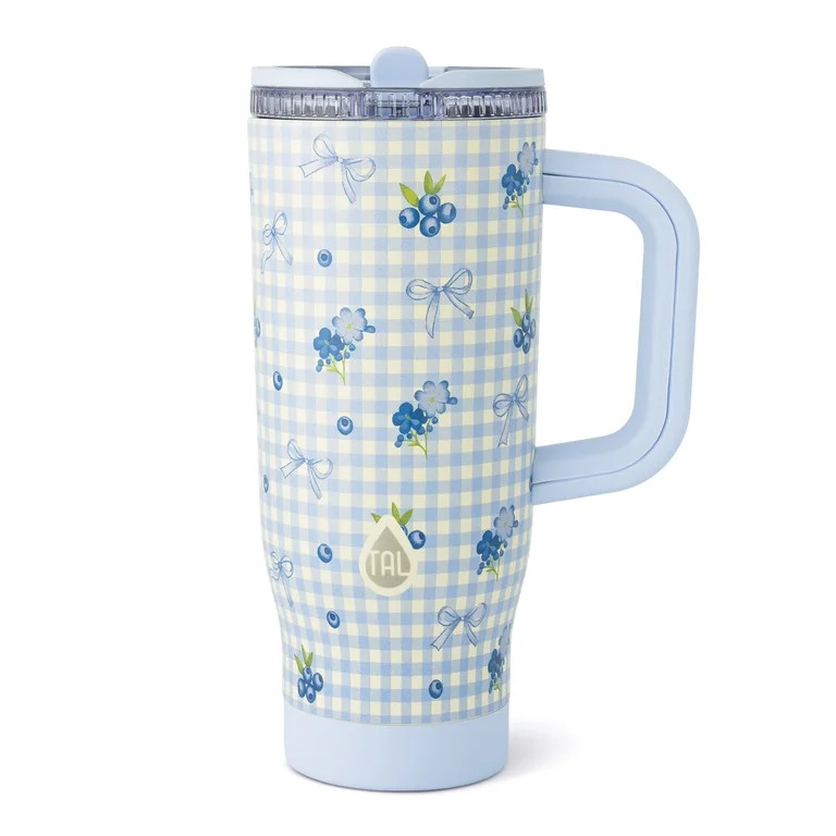 TAL 32oz Stainless Steel Skye Tumbler with Flip-Up Straw, Blueberry | Walmart (US)