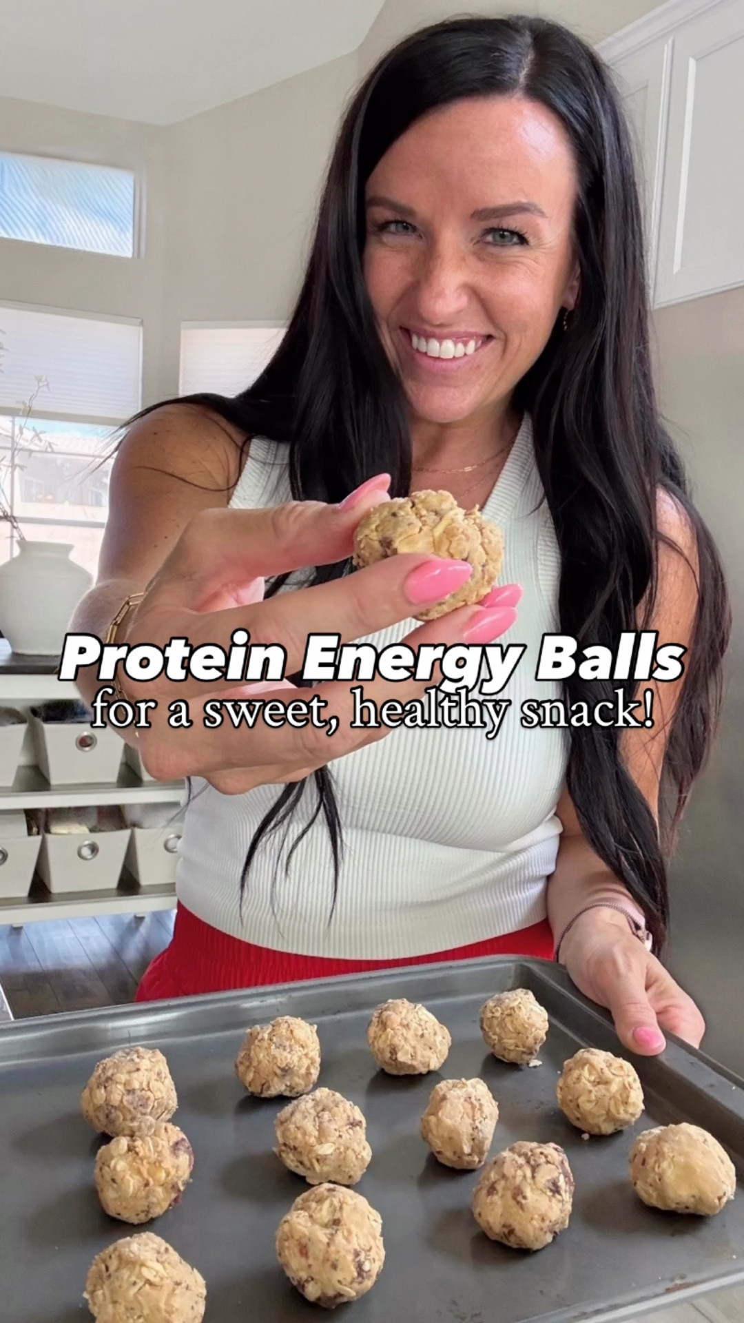 Let’s make a sweet, healthy grab-and-go snack together: Protein Ball Energy Bites! 😋 

Steps to make them...
First, combine dry ingredients:
1 1/4 c rolled oats
1 T health seeds trilogy (flax, hemp, chia)
1/2 c protein powder (I love vanilla @transparentlabs)

Next, add:
3/4 c peanut butter
1/4 c maple syrup
(May need a little extra if too dry)
Then, warm it all in the microwave for a few seconds until melted and creamy.
Sprinkle in chocolate chips (optional)
Stir together well.

Last, roll up protein balls to the size you like. I made about 20 balls!

Place in fridge for 15-20 mins to firm up.

Makes a great snack for the week (easy to bring to work, too!) esp if you love to go for sweeter snacks like me!

#healthysnackideas @vitaminshoppe #teachertribe #proteinrecipes girls who lift, Pyrex bowls, Kitchen finds, real life, healthy snack options for a sweet tooth, protein snack, gym girl, teachers who lift, lift weights, transparent labs protein powder, vitamin shoppe, counting macros, walmart shopping @walmart 

#LTKHome #LTKfitnessgoals #LTKfoodie