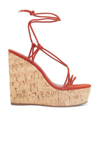 Saige Wedge in Tan | Revolve Clothing (Global)