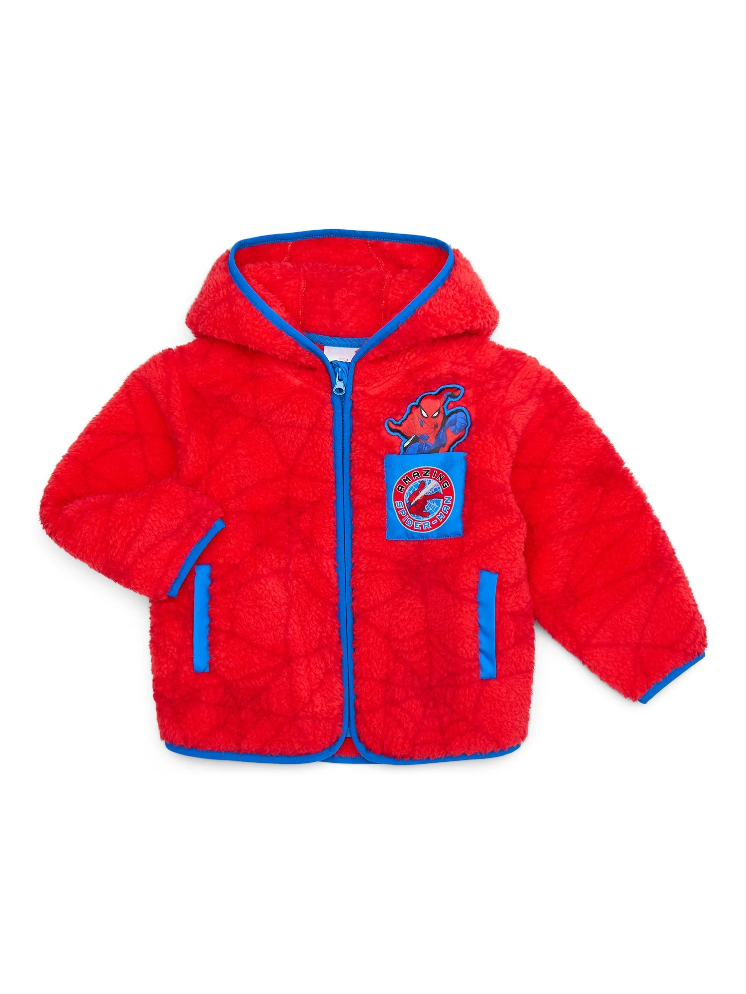 Character Toddler Boy Faux- Shearling Zip Jacket with Hood, Sizes 2T-5T | Walmart (US)