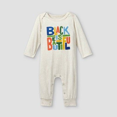 Black History Month Infant 'Black Is Beautiful' Romper - Off-White | Target