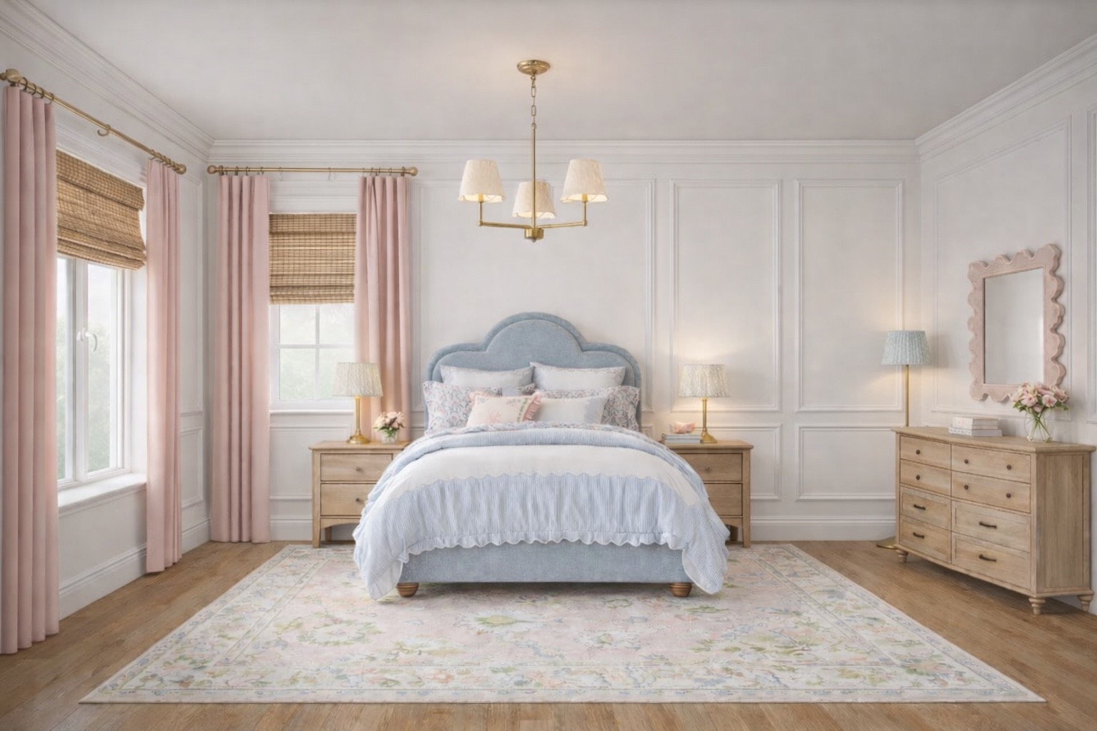 Girl room, teen room, girl, nursery, bay girl, bay girl nursery, pink, pink and blue, pink and blue nursery, teen girl room, picture frame moulding, hush white, Sherwin Williams hush white, Sherwin Williams 

#LTKBaby #LTKHome #LTKKids