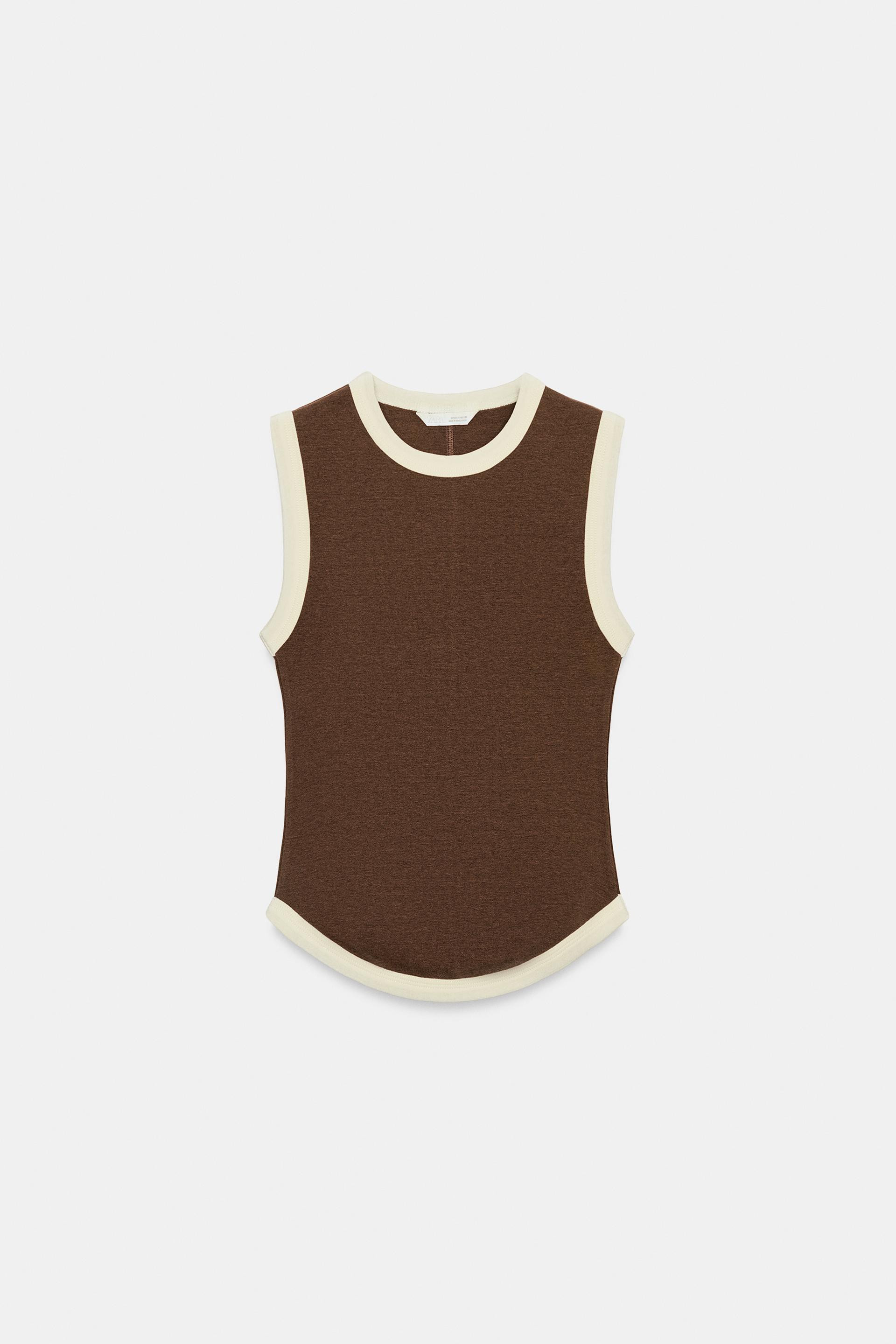 T-SHIRT WITH CONTRAST TRIMS | Zara US