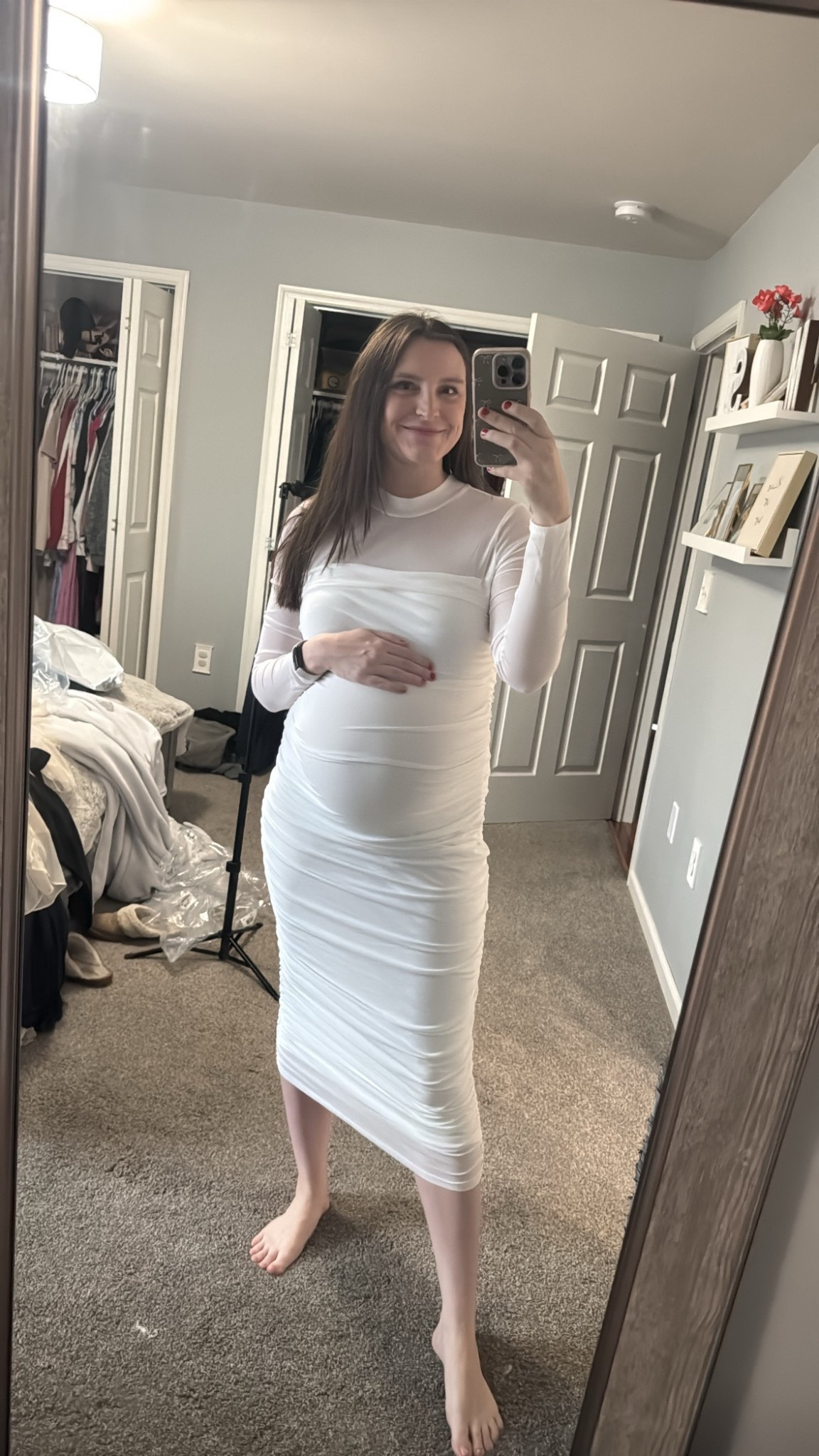 White amazon maternity dress!

#LTKBump #LTKBaby