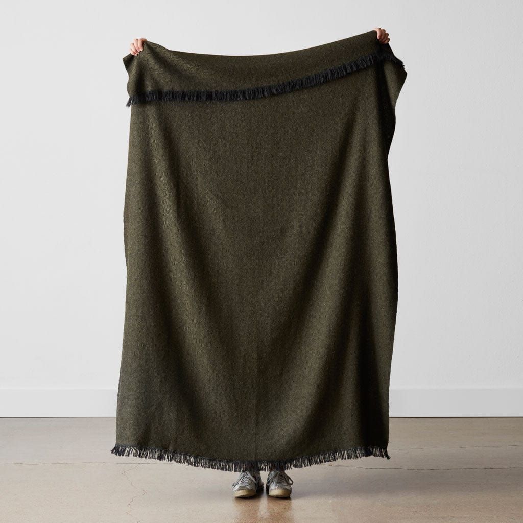 Alpaca Throw with Fringe | Handwoven Throws at The Citizenry | The Citizenry