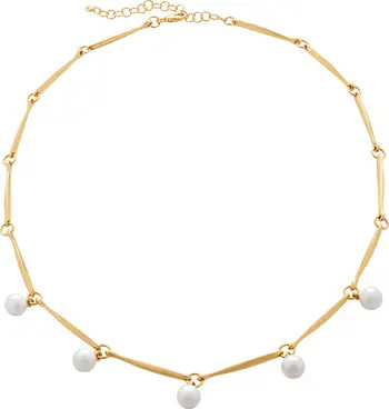 Nura Freshwater Pearl Station Necklace | Nordstrom