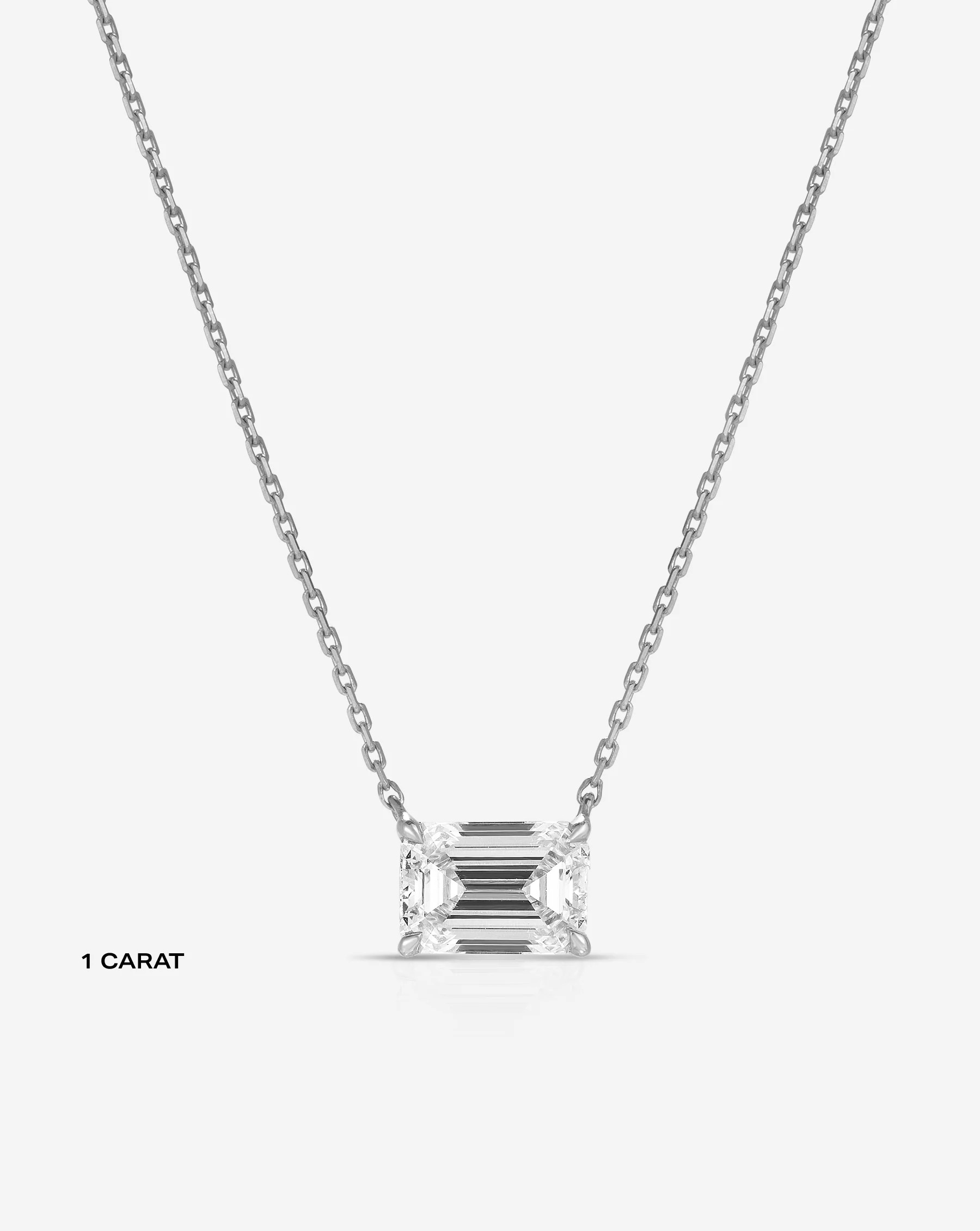 Lab Grown Emerald Diamond Necklace | Ring Concierge