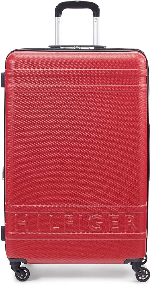 Tommy Hilfiger Lexington Upight Hard Suitcase, Red, 28" | Amazon (US)