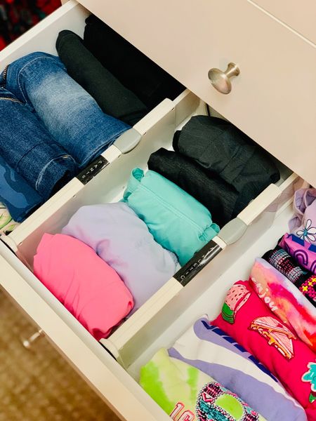 I love these drawers dividers for keeping clothing organized!

#LTKFind #LTKhome #LTKfamily