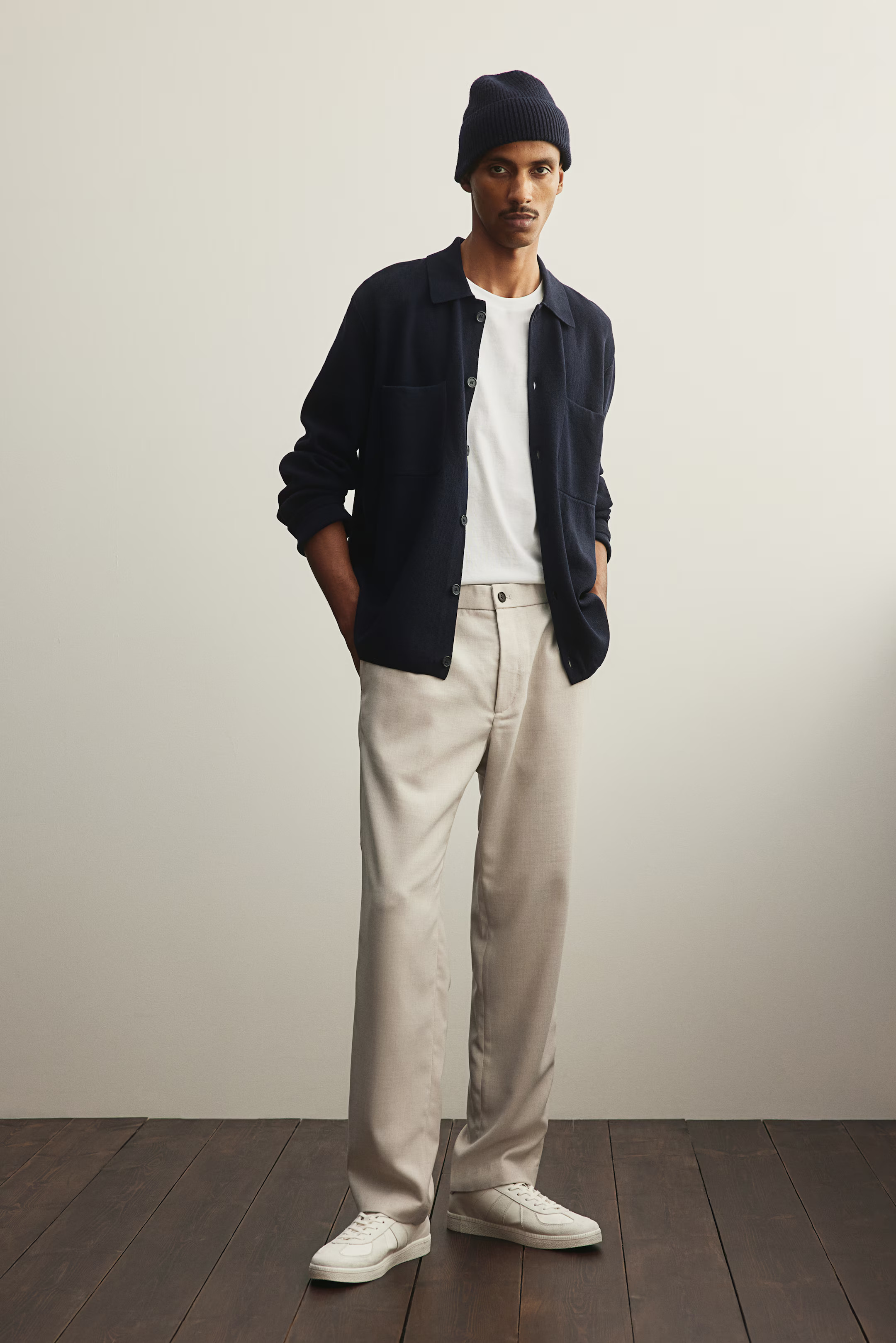 Regular Fit Twill Pants - Cream - Men | H&M US | H&M (US + CA)