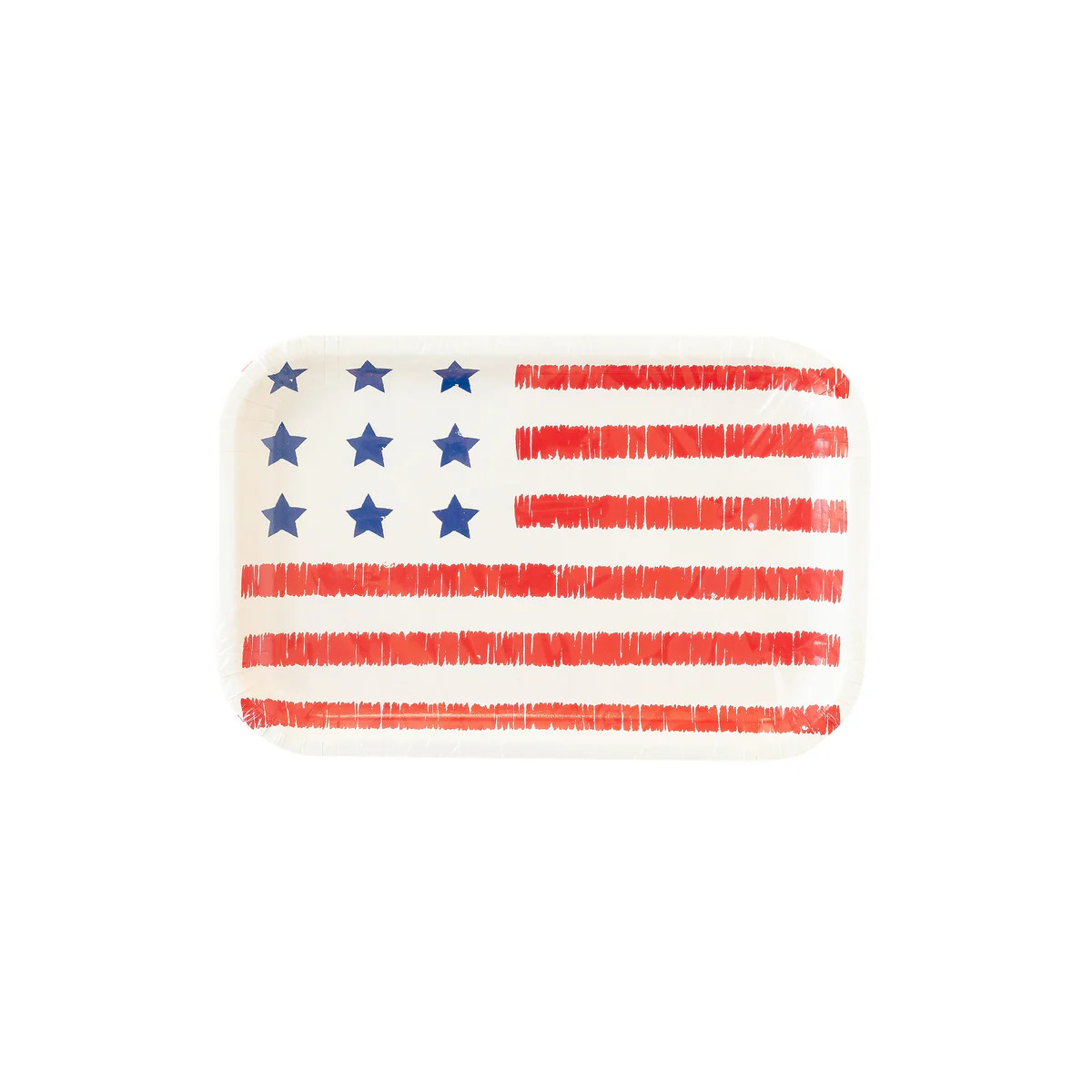 American Flag Shaped Paper Plate | My Mind's Eye