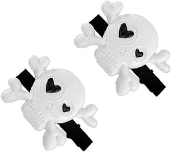 Halloween Skull Hair Clips Skeleton Hair Barrettes Clips Halloween Goth Hair Pin BHWH03 (2 Pcs-Wh... | Amazon (US)