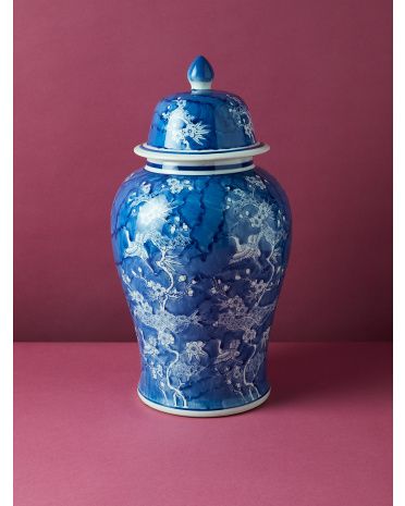 19in Ceramic Chinoiserie Ginger Jar | HomeGoods