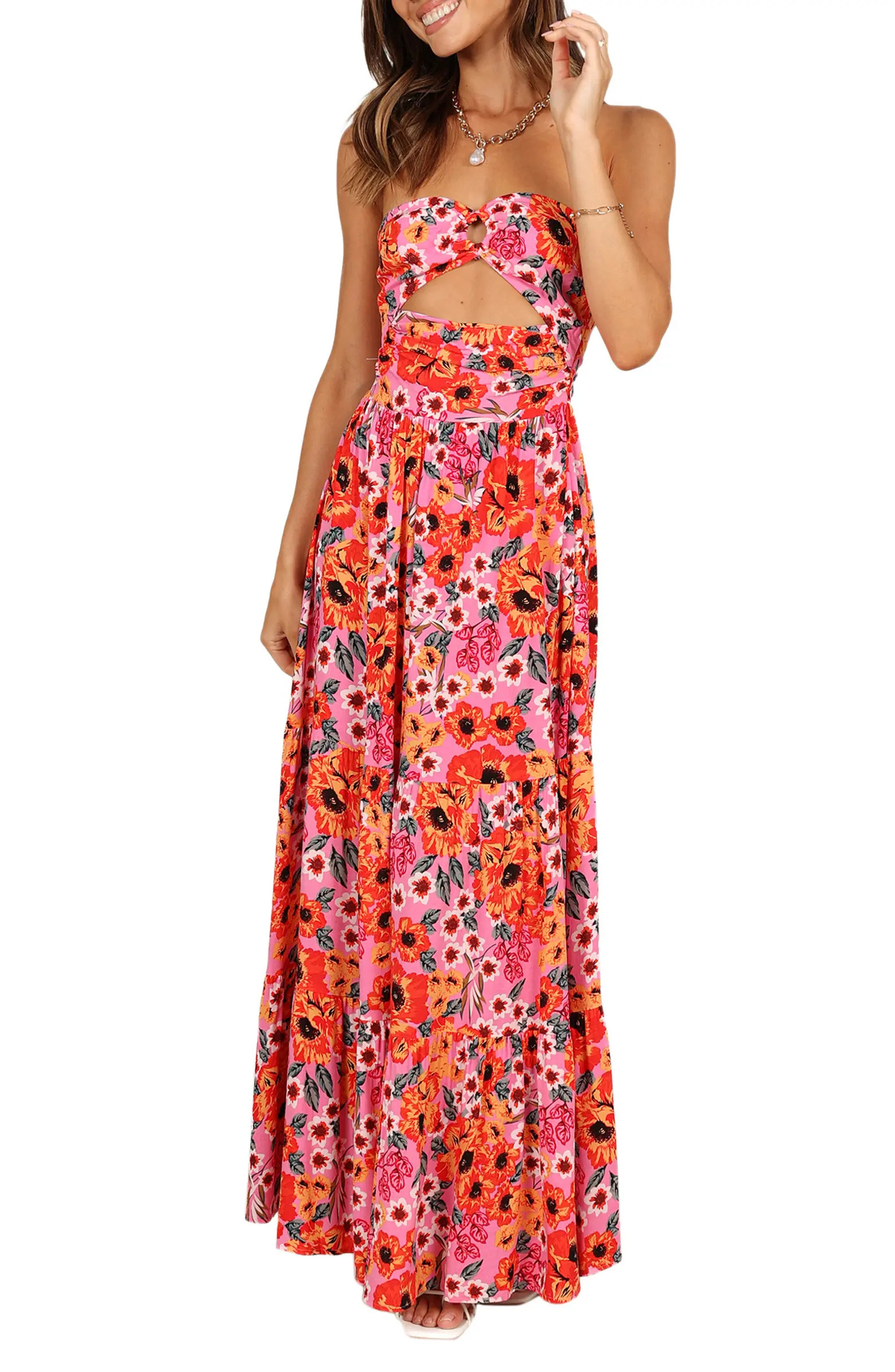 Sarai Floral Cutout Maxi Dress | Nordstrom
