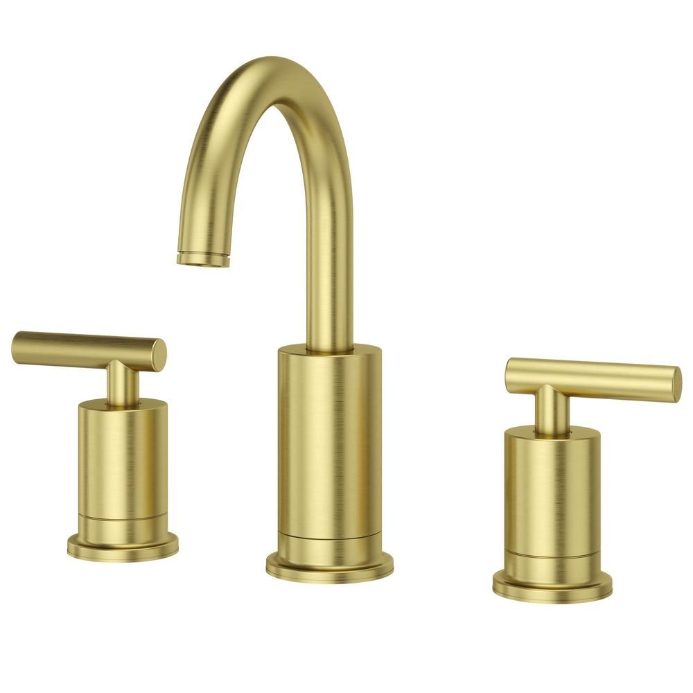 Contempra 8 in. Widespread 2-Handle Bathroom Faucet in Brushed Gold | The Home Depot
