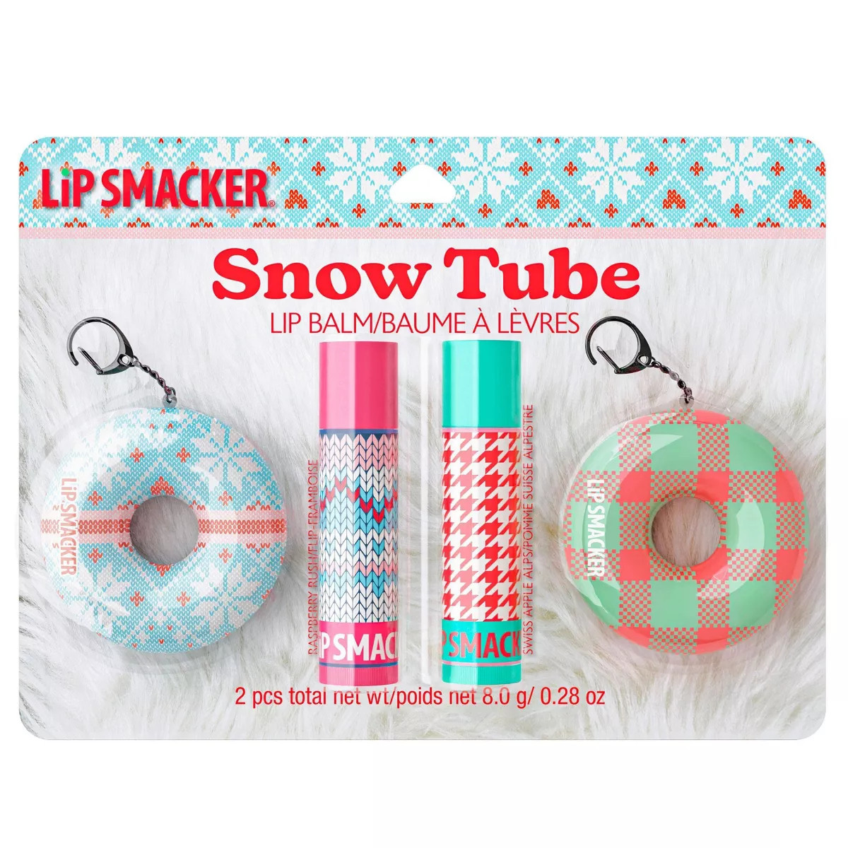 Lip Smacker Snow Tube Lip Balm & Key Chain - 2ct | Target