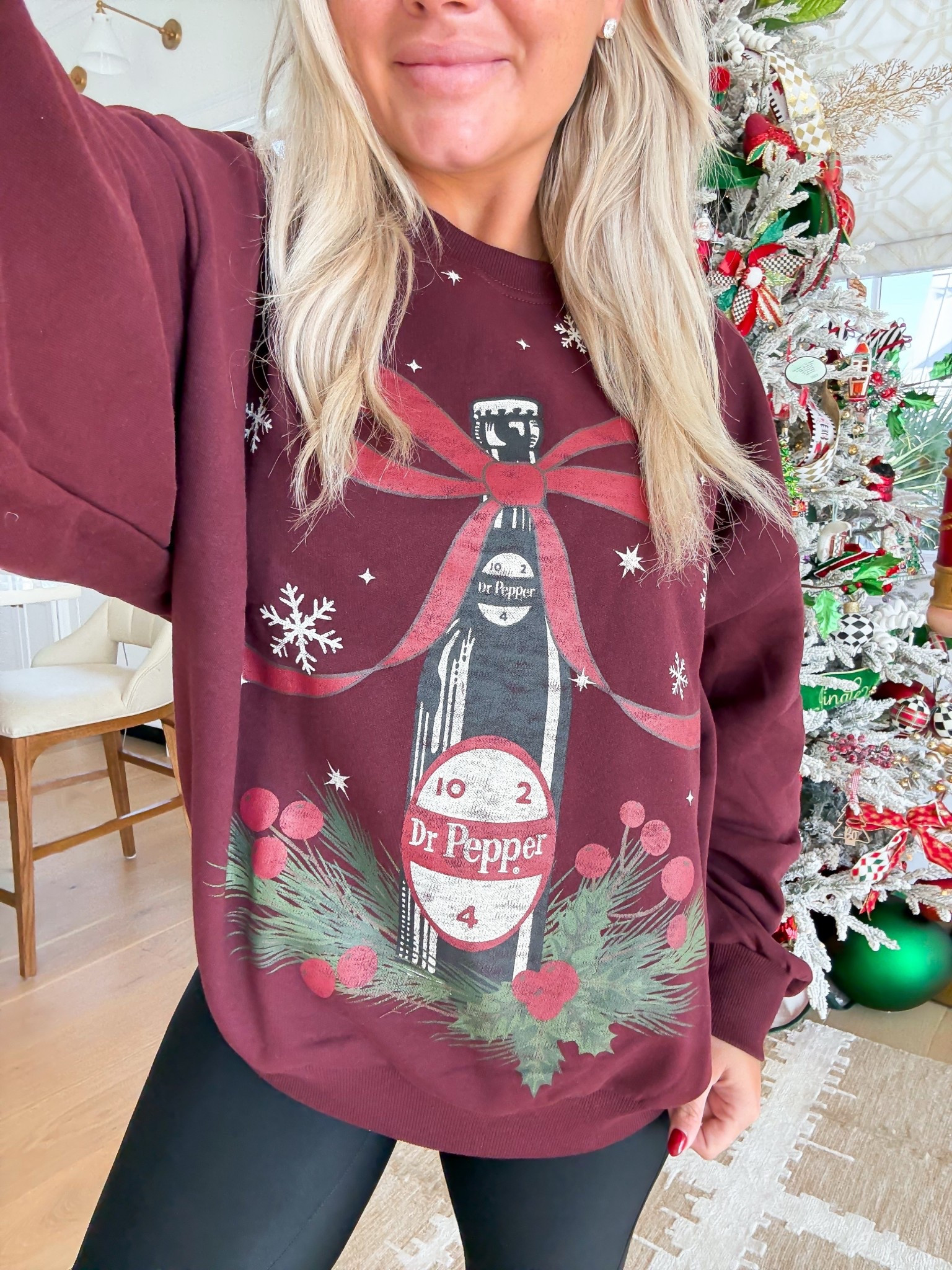 Dr Pepper sweatshirt - wearing size large! 

#LTKHoliday #LTKfoodie #LTKFindsUnder50