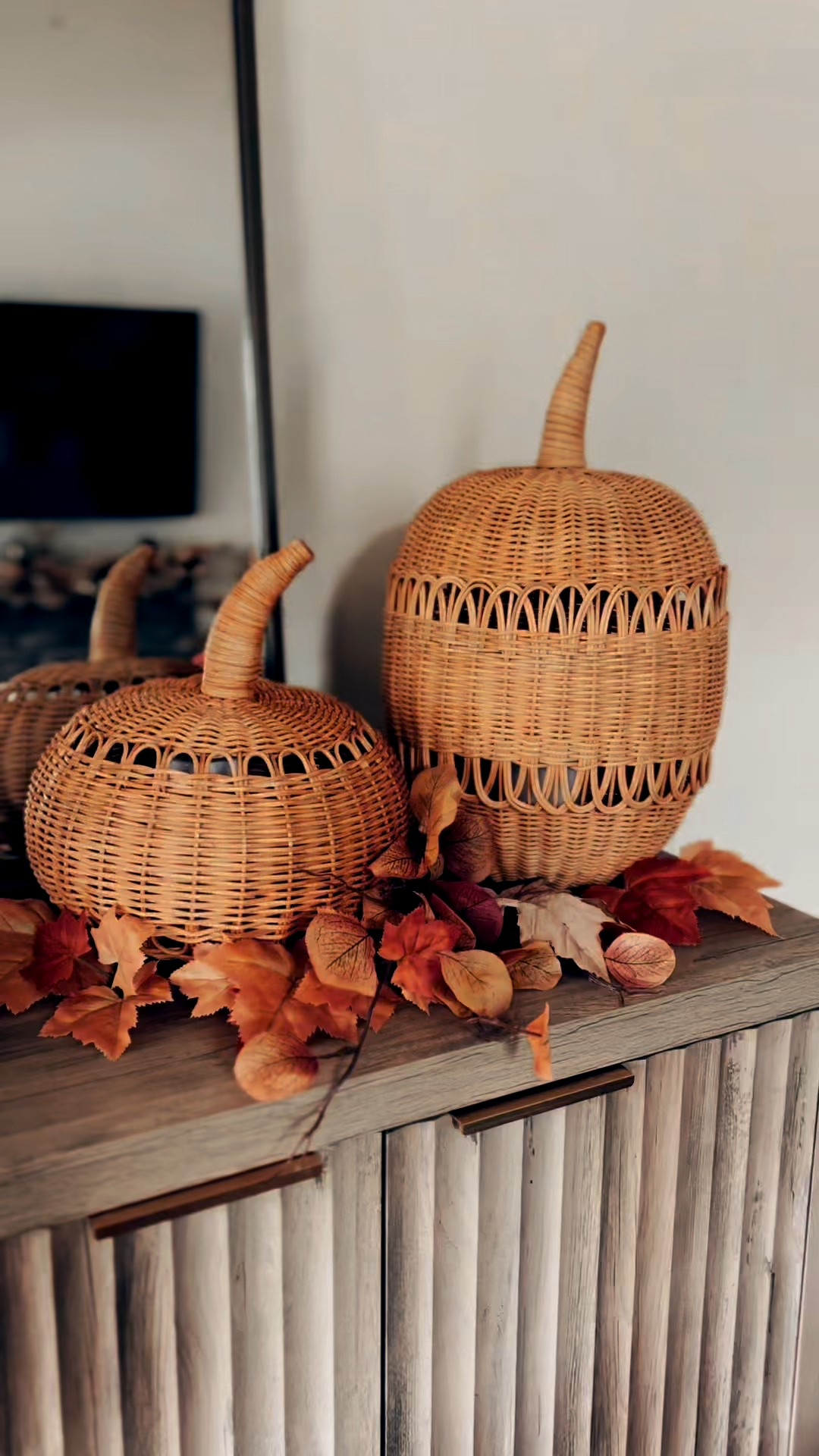 ✨ Cozy autumn vibes are in full swing ✨ Loving these beautiful rattan pumpkins from Target paired with the soft glow of my new flame candles from Amazon. The perfect mix of texture + warmth for that dreamy fall glow 🍂🎃🕯

#TargetFinds #AmazonHome #FallDecor #PumpkinSeason #CozyHomeVibes #NeutralFallDecor #RattanPumpkins #FallAesthetic

#LTKHome #LTKSeasonal