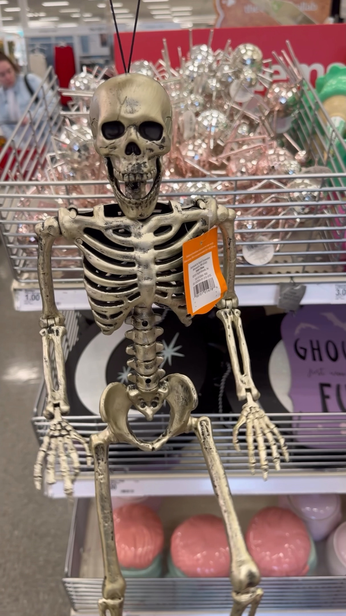 This $15 24” pewter skeleton came home with me! The disco spiders were $1 in the dollar spot

#LTKVideo #LTKHome #LTKHalloween