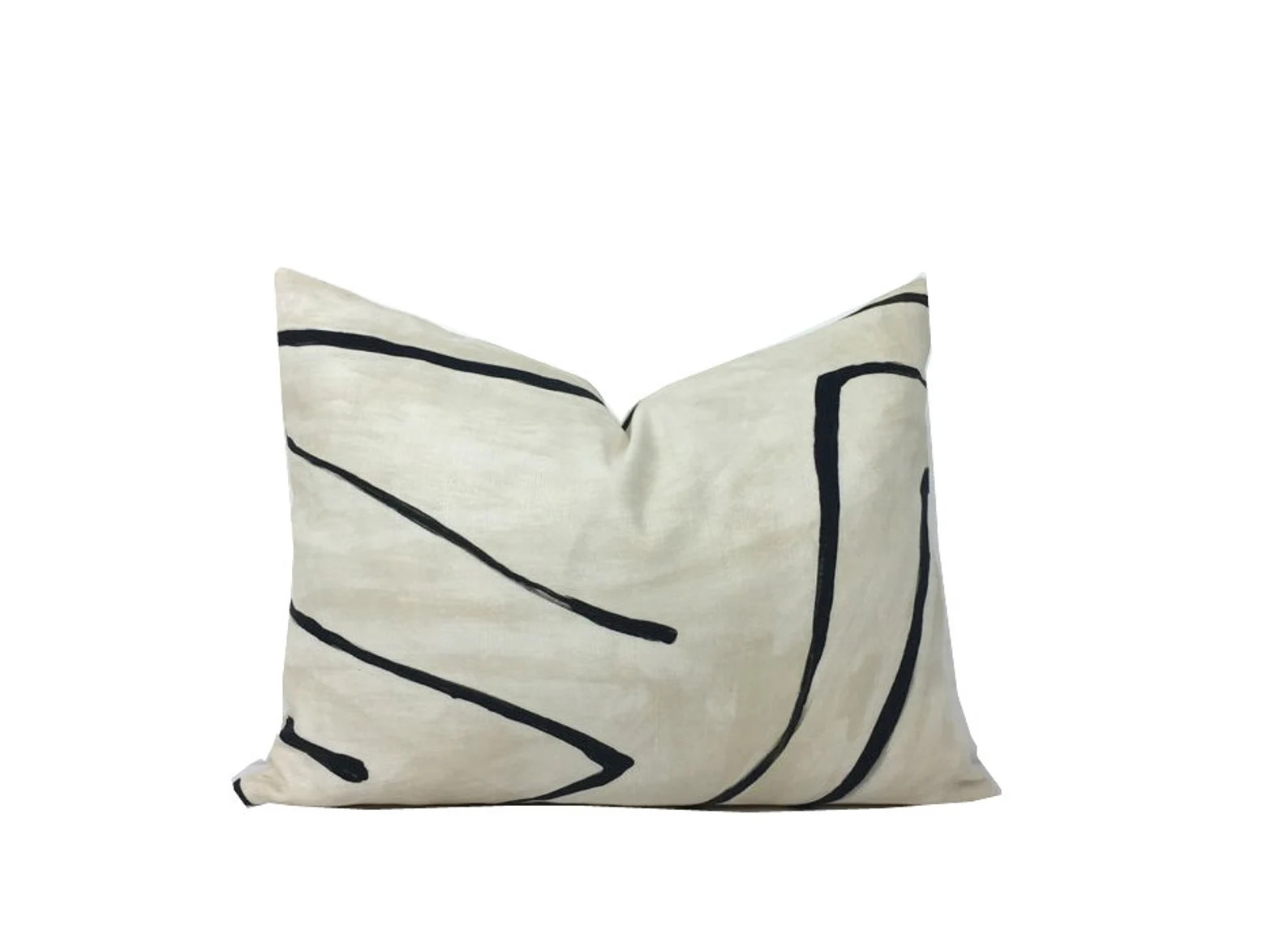 Kelly Wearstler Graffito Pillow Cover  Linen / Onyx   Black | Etsy | Etsy (US)