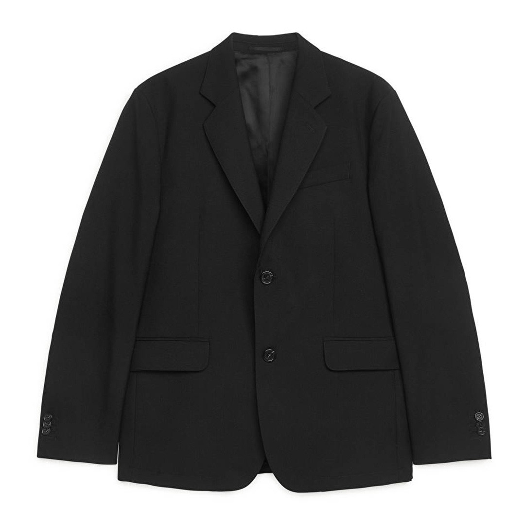 Men's Black Notched Lapel Blazer | BrandAlley