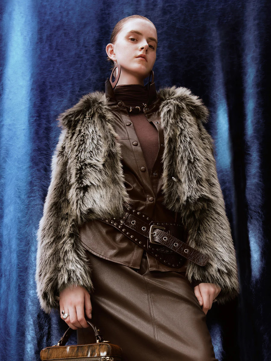 Collared Faux Fur Coats | Urban Revivo