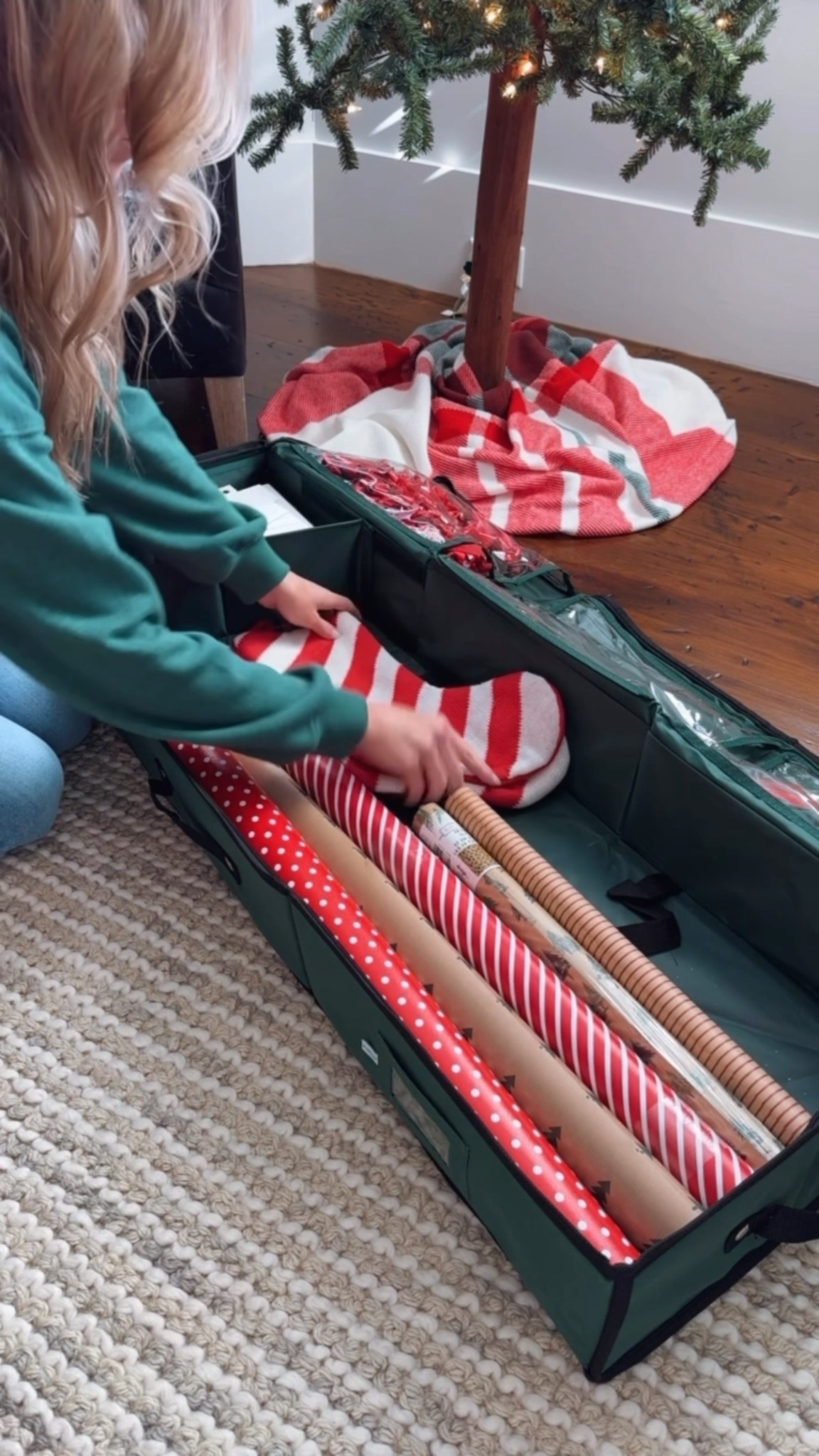 Wrapping paper organizer. Stores everything you need in one portable place 

#LTKSeasonal #LTKHoliday #LTKGiftGuide