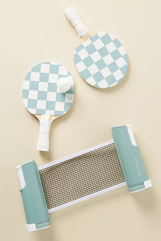 Checkered Table Tennis Set | Anthropologie (US)