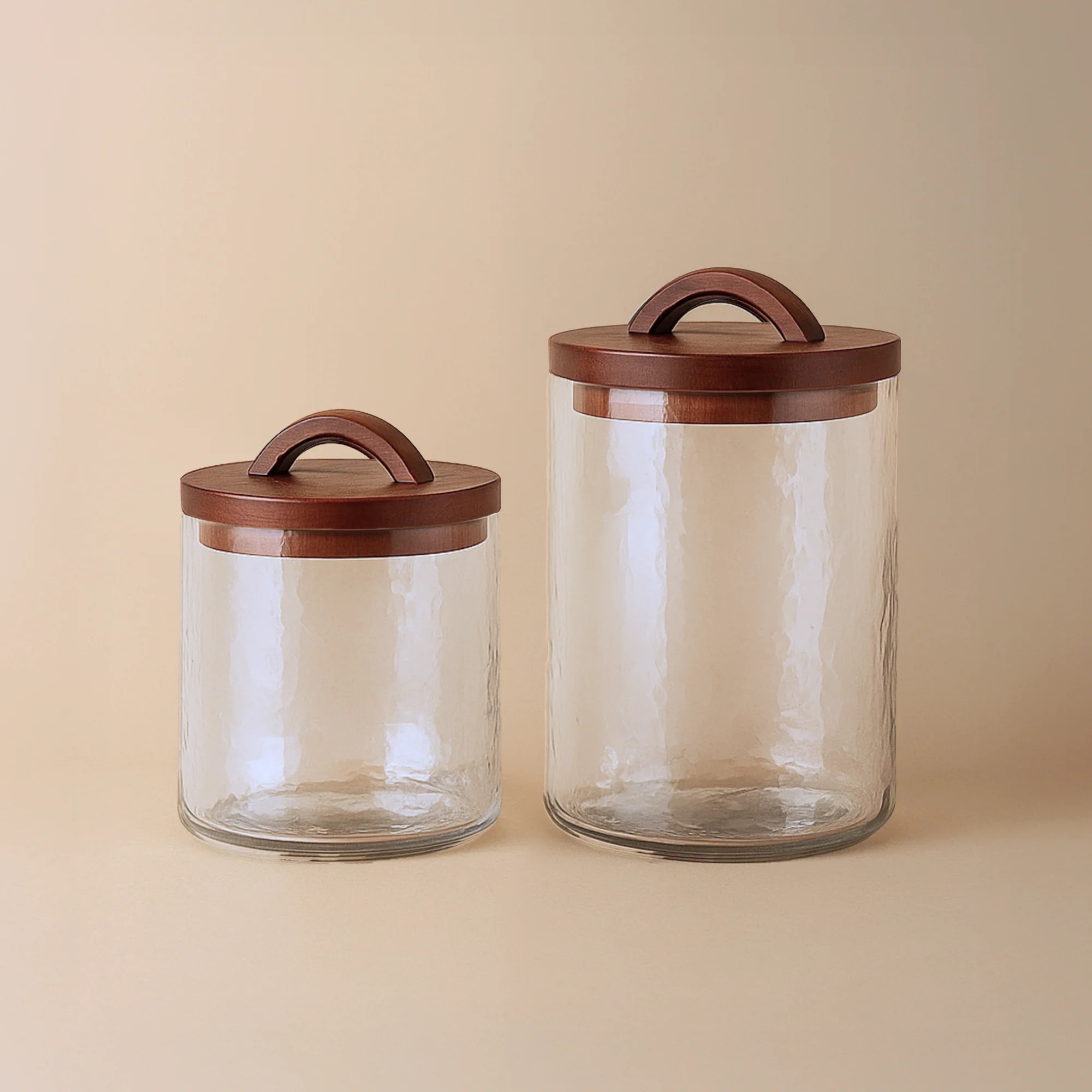 Handblown Heritage Canister - Clear | Cove Home