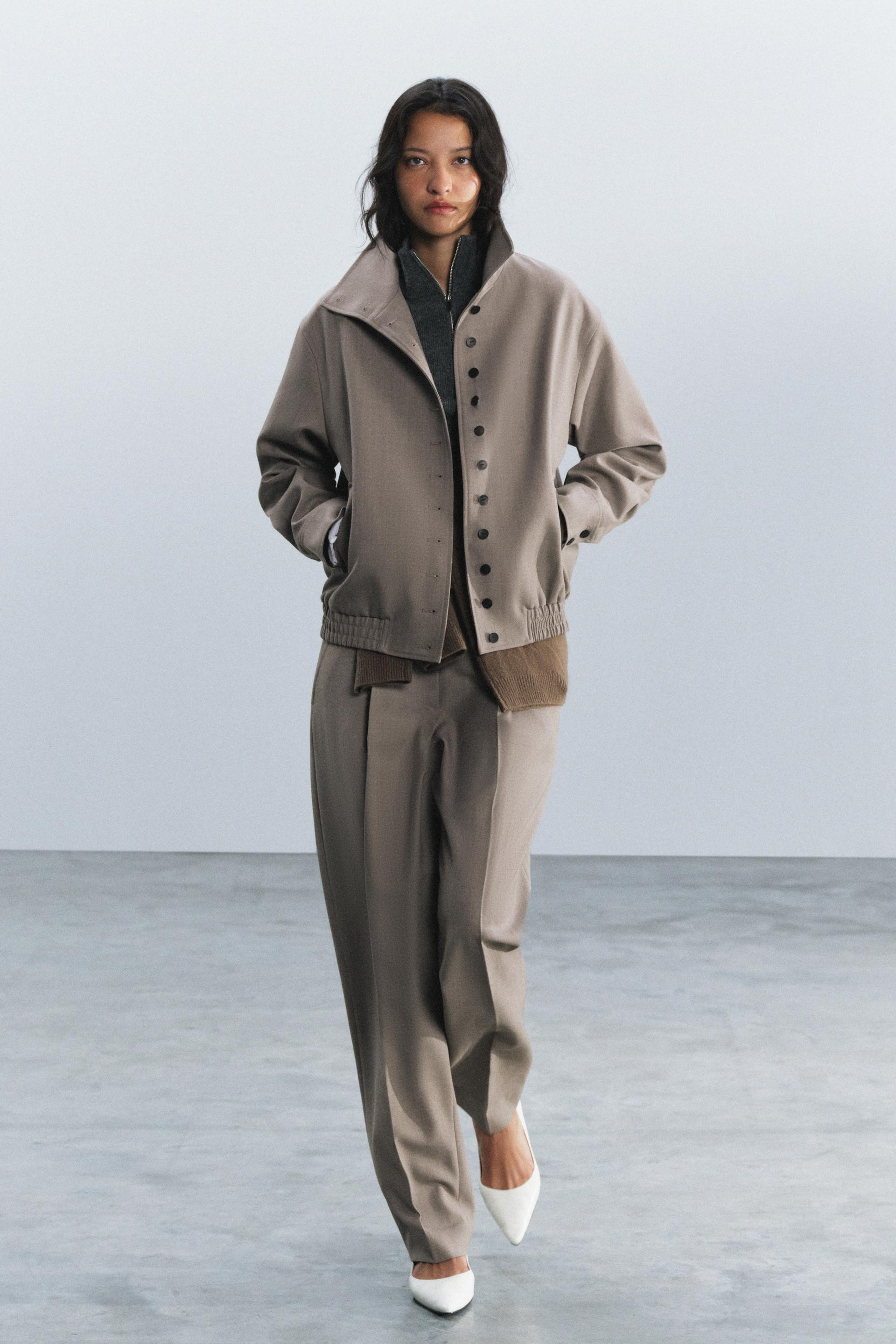 Zara - Zw Collection Limited Edition Wool Blend Coat - Women - Black - Women | Zara US