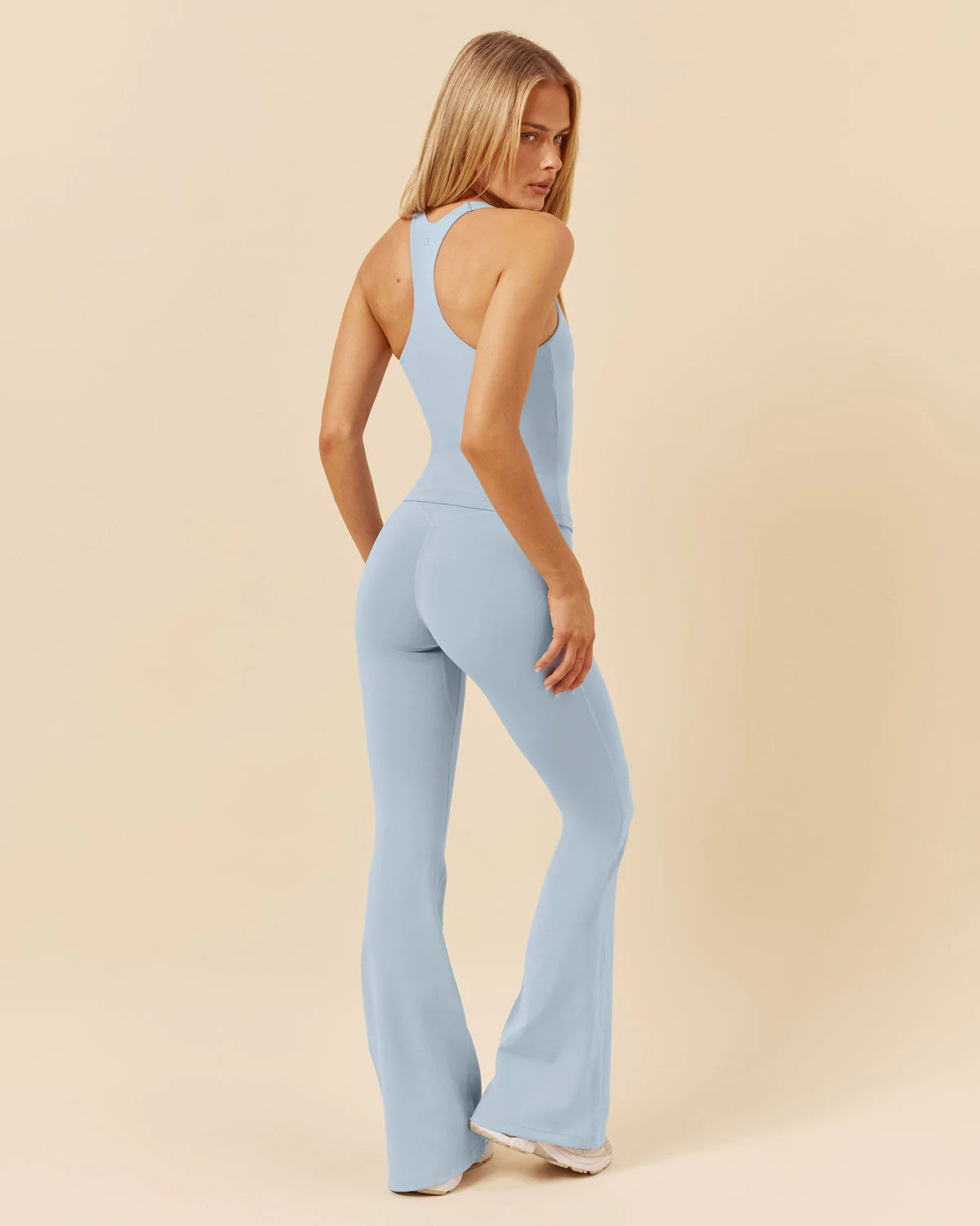 Form Invisible Scrunch Flare Leggings | Dusty Blue | Crop Shop Boutique US