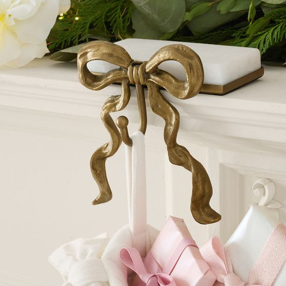 LoveShackFancy Bow Stocking Holder | Pottery Barn Teen