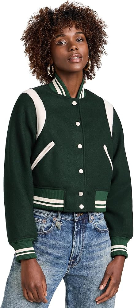 [BLANKNYC] Womens Woven Varsity Bomber Jacket | Amazon (US)