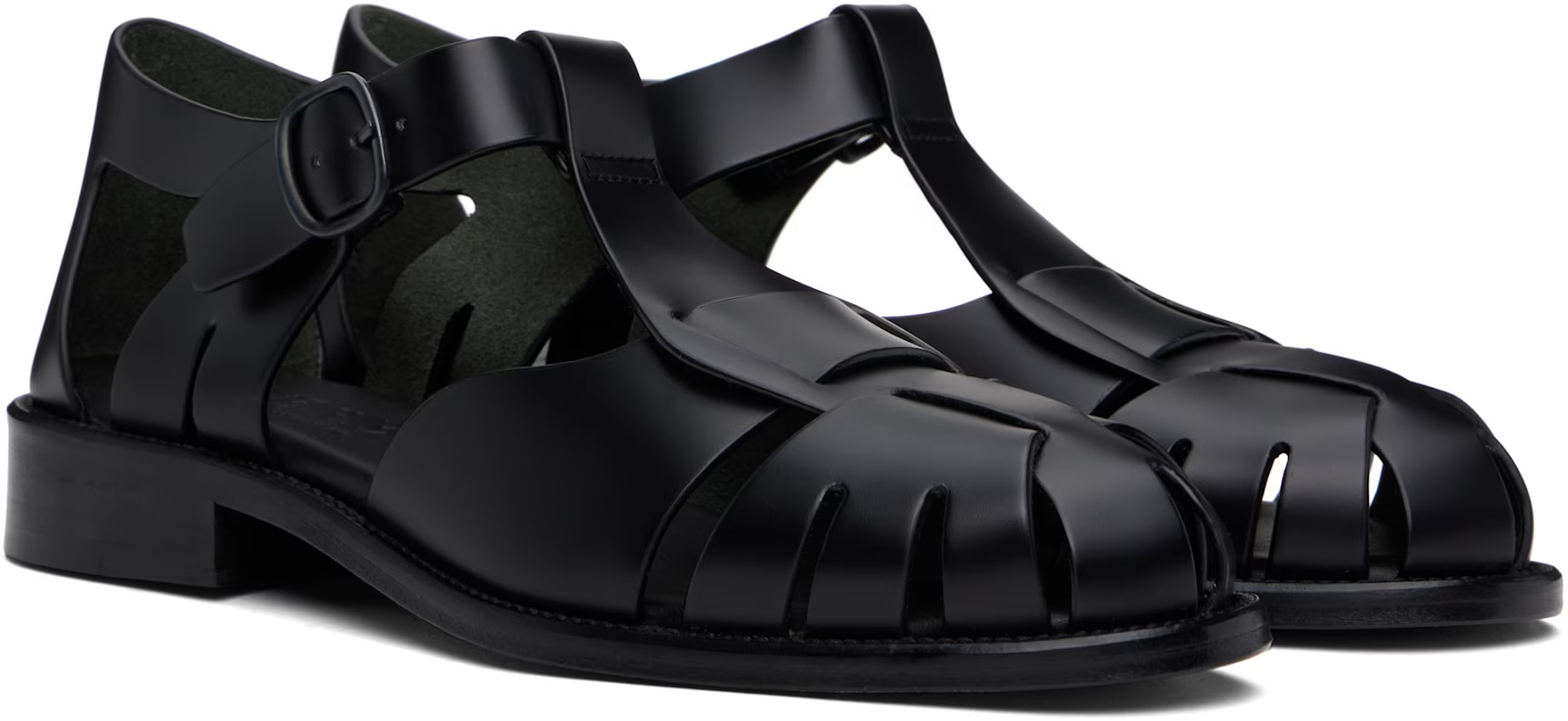 HEREU - Black Pesca Sandals | SSENSE