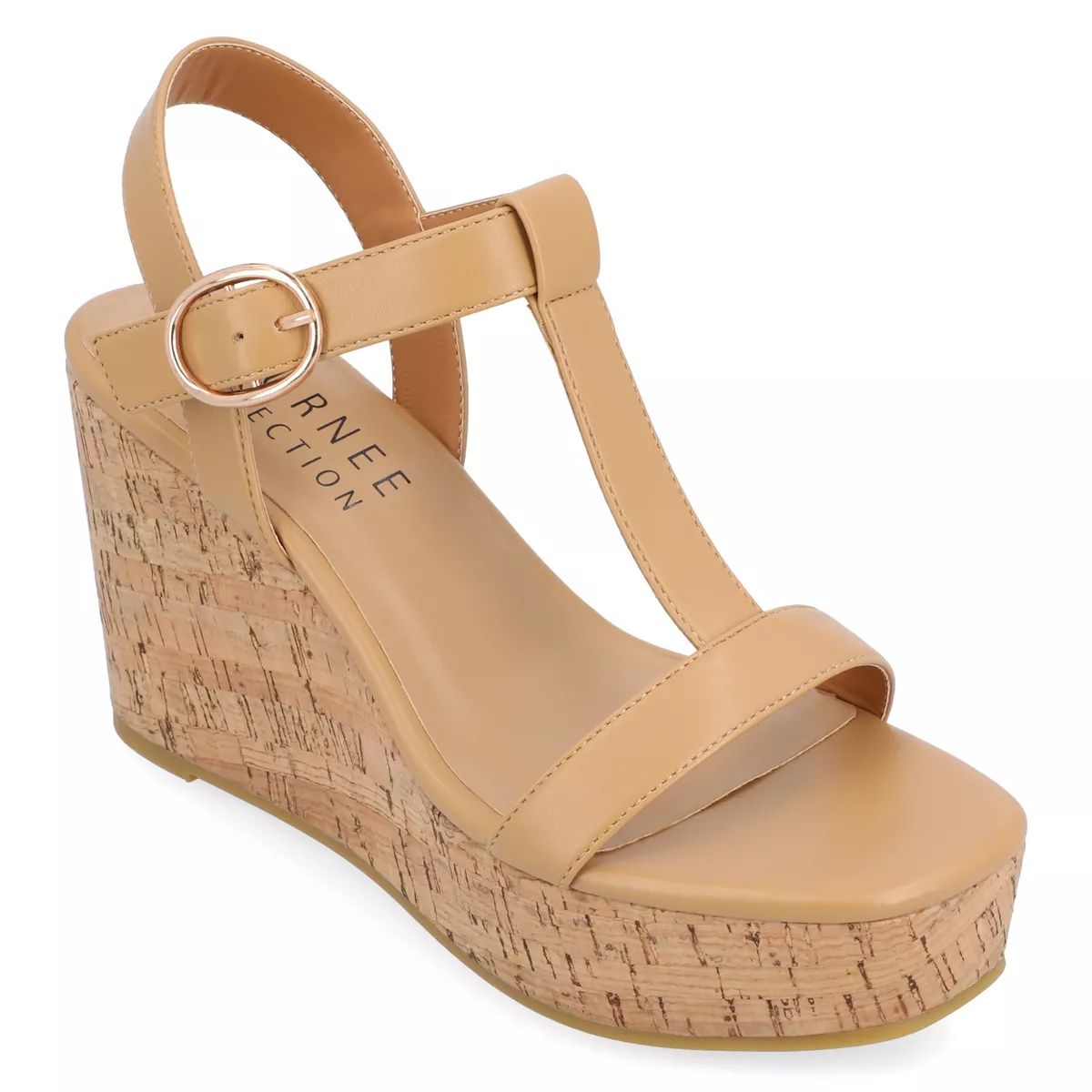 Journee Collection Womens Matildaa Tru Comfort Foam Buckle Platform Wedge Sandals | Target